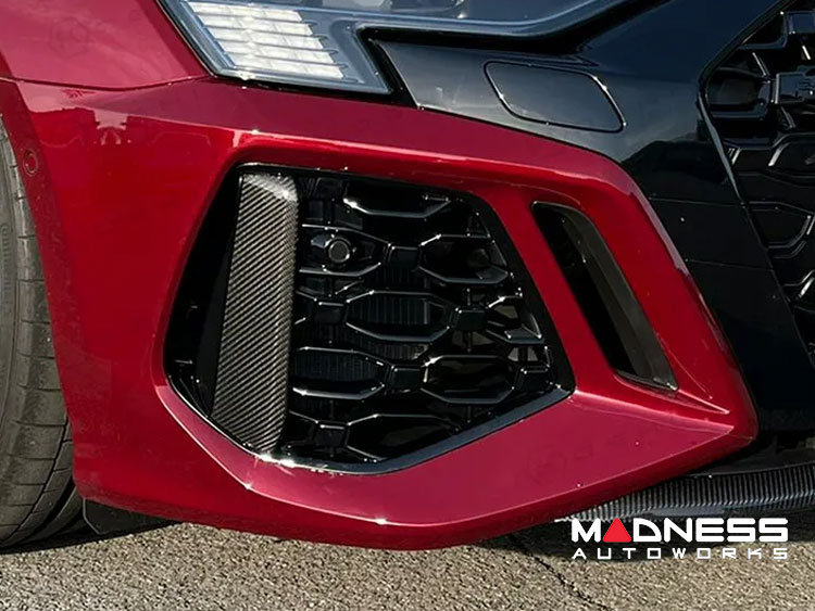 Audi RS3 Front Bumper Intake Trim - Carbon Fiber - 2021+ models